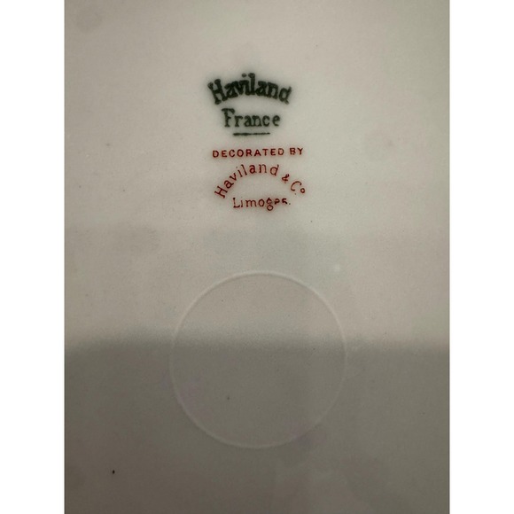 Antique Haviland Limoges Dinner Plates, Schleiger 847, Set of 8 - Picture 3 of 5